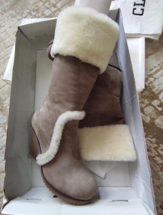 Сапоги замшевые натуральные