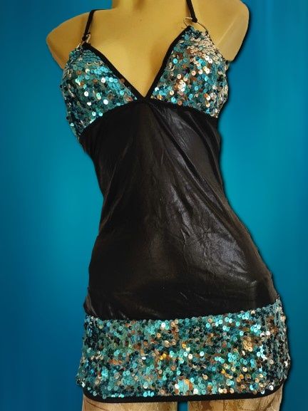 Rochie Lenjerie Noua Sexy Scurta Paiete Corset Elastica XS S M L