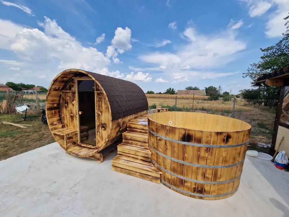 Pachet SAUNA cu CIUBAR,  DUS, JACUZZIl, mobila ,  polipropilena
