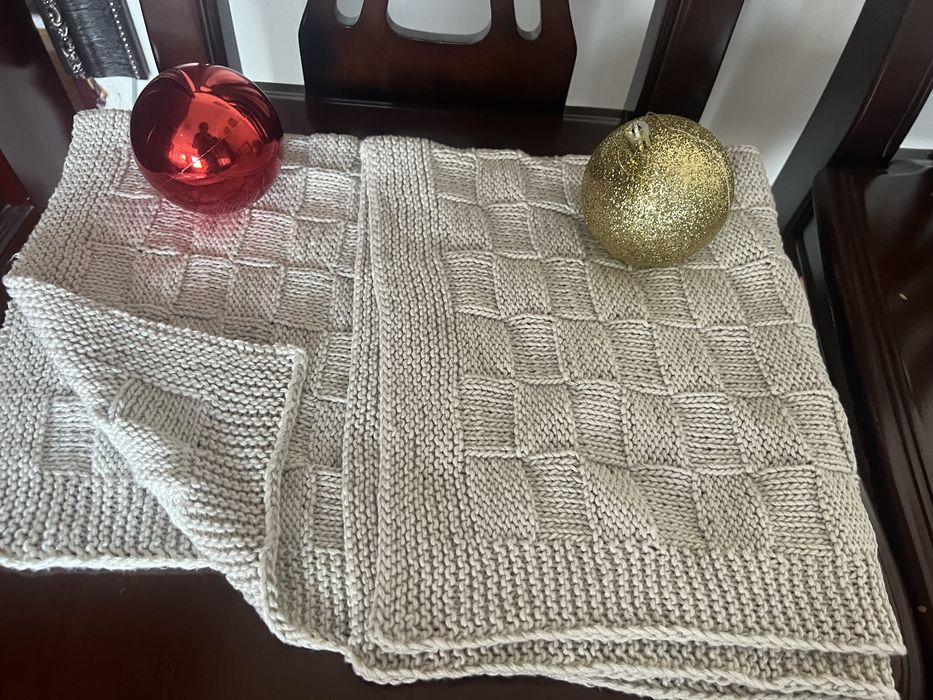 Детский плед ручной вязки. Х/б (Турция)