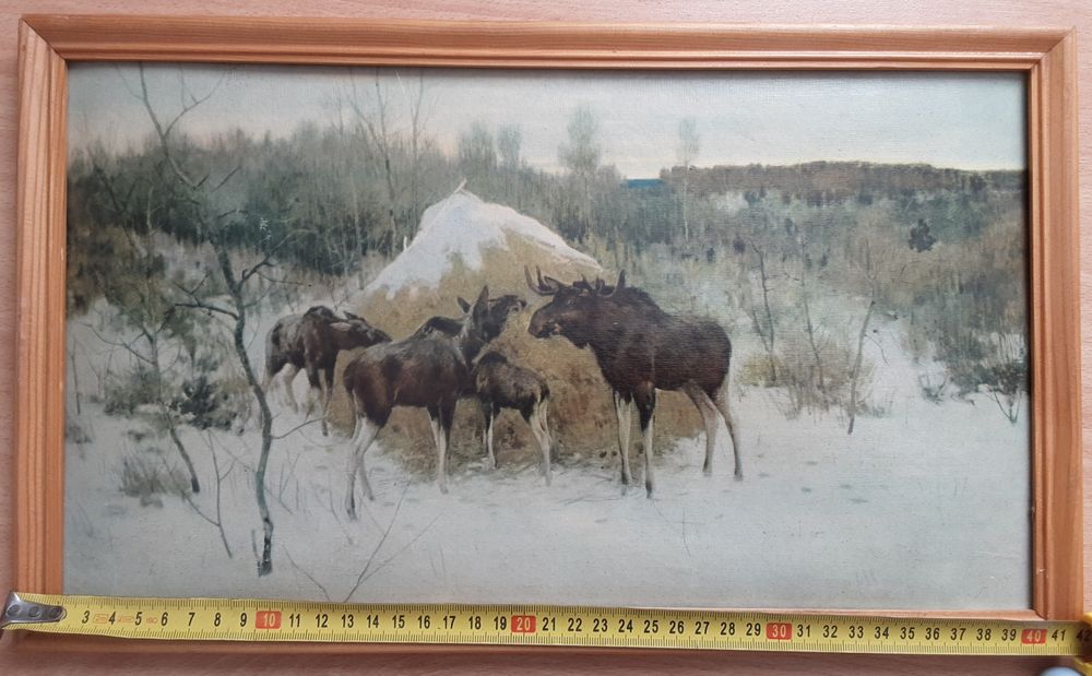 Картина 《Оттепель 》и ( Лоси)