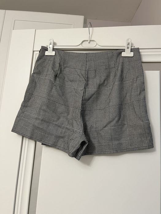 Юбка-шорты черно белый