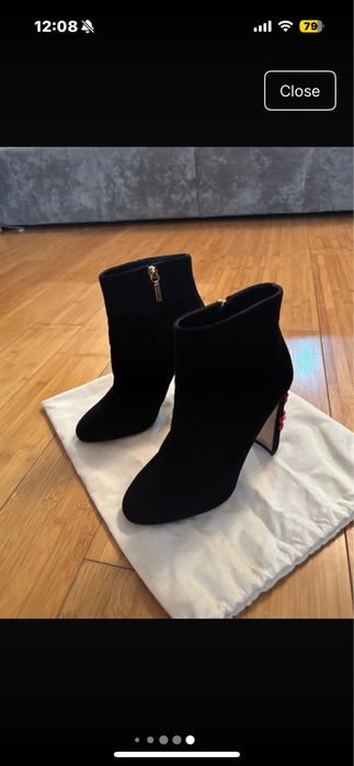 Botine negre Dolce Gabbana