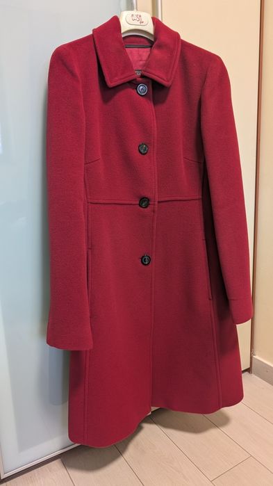 Palton lana rosu