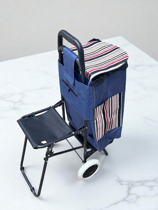 Складная тележка с сиденьем