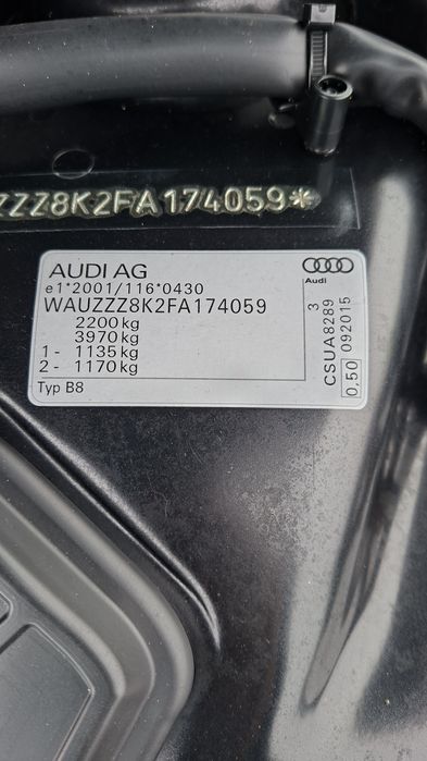 Vând Audi A4 B8,5 2.0 TDI Euro 6, 2016, Automat