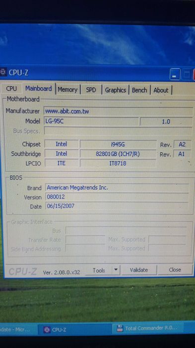 Placă de bază retro ABIT LG-95C (LGA775, DDR2, PCI-E, mATX) de vânzare