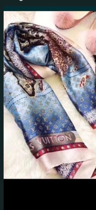 Eșarfă Gucci, Vuitton,  model 2026, 100% mătase, 180x90cm, preț fix