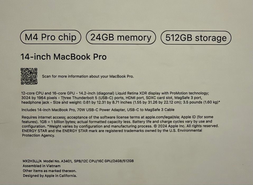 MacBook 14 Pro M4 Pro