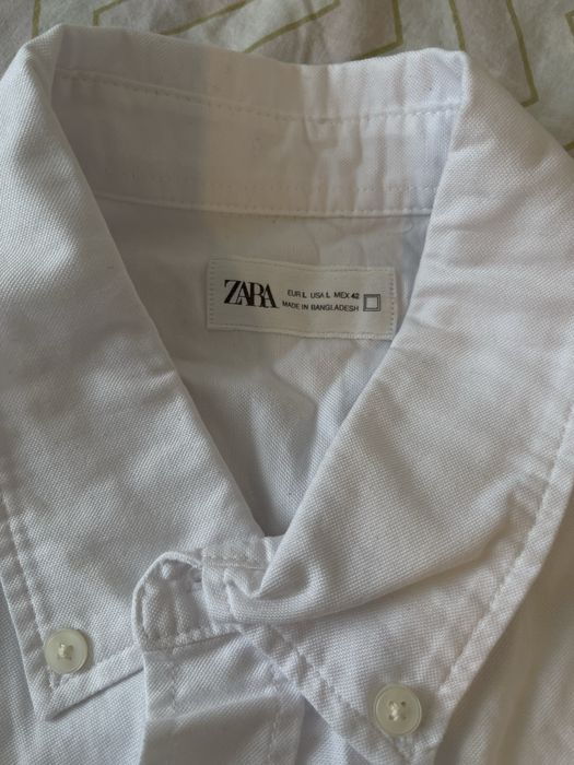 рубашка белая zara новая