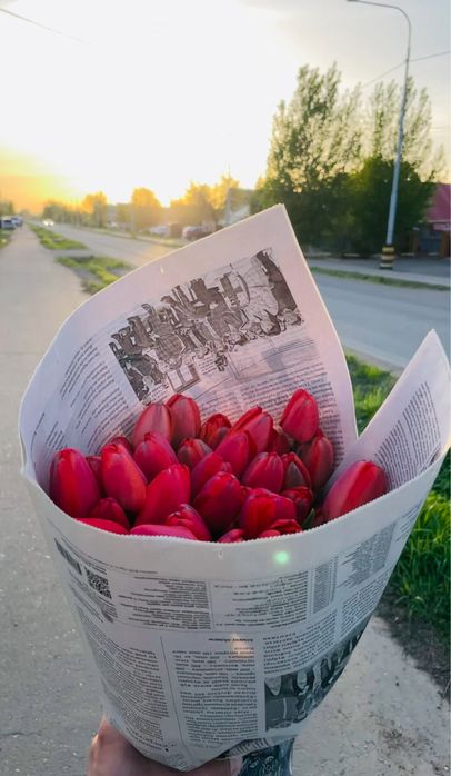 Тюльпаны свежие с огорода