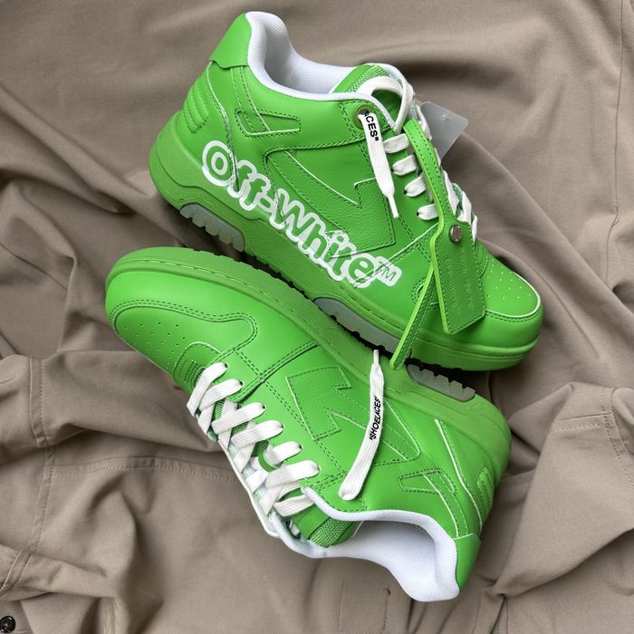 Pantofi Sport Off-White Out Of Office Verde-Alb