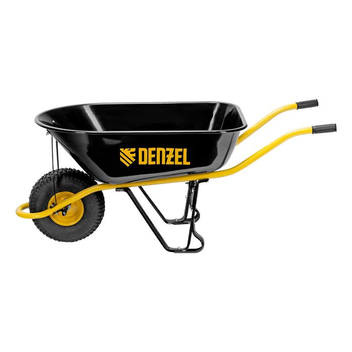 Тачка строительная, усиленная, объем 130 л, 230 кг, колесо 15х6 Denzel