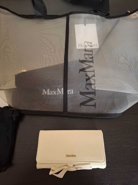 MaxMara мрежеста чанта и несесер с вградено огледало