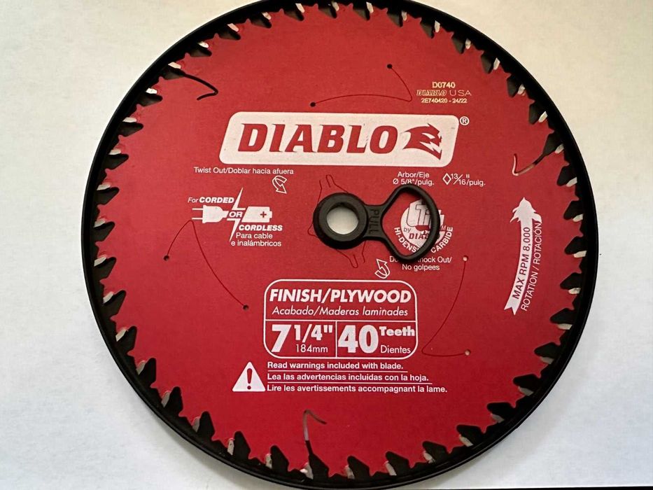 Milwaukee  Diablo panze de circular 7 1/4 185mm 24-40 dinti 165-305 mm