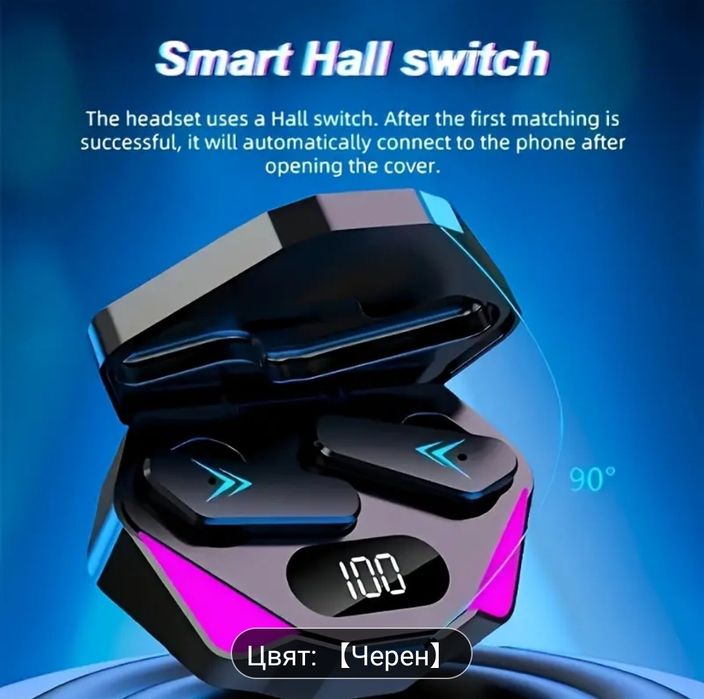 Безжични Bluetooth слушалки тип куки. НЕ влизат в ухото като тапи