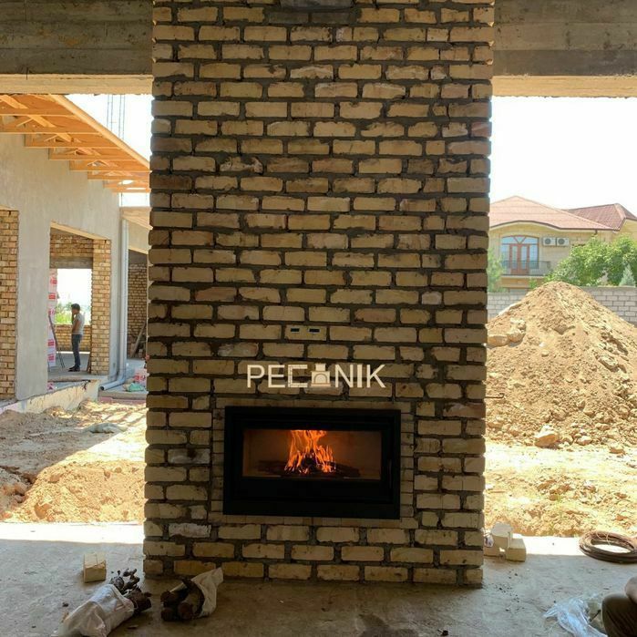 КАМИН. Топки из котловой стали. Кладка каминов из кирпича.