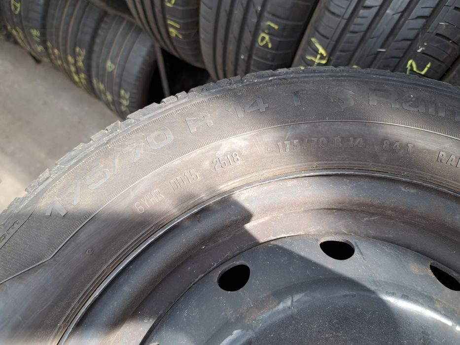 4 roti 175/70 R14 Uniroyal + jante Peugeot-Citroen