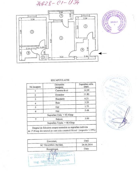 Apartament 2 camere etaj 3 din 4, Bld. Independentei colt cu str. Scolilor