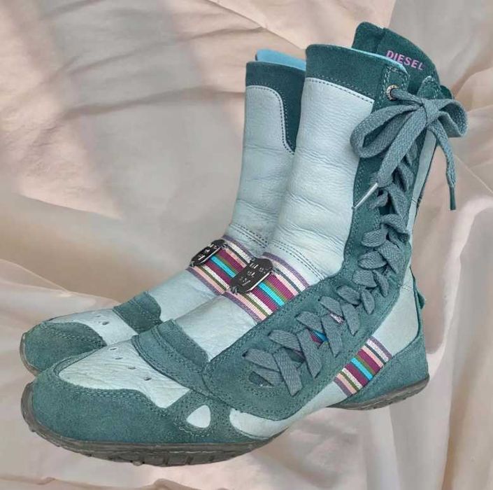 естествена кожа и велур Disel спортни боти