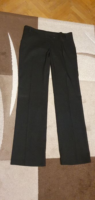 Pantaloni din stofa pentru iarna gri inchis