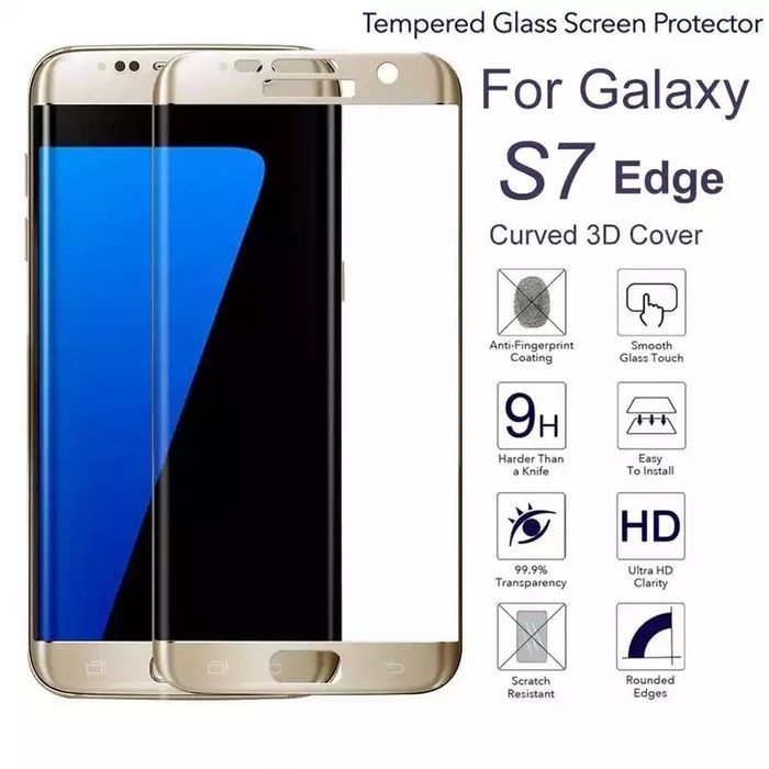 Стъклен протектор за Samsung Galaxy S7 Edge / S8 / S8+ S9 3D 4D