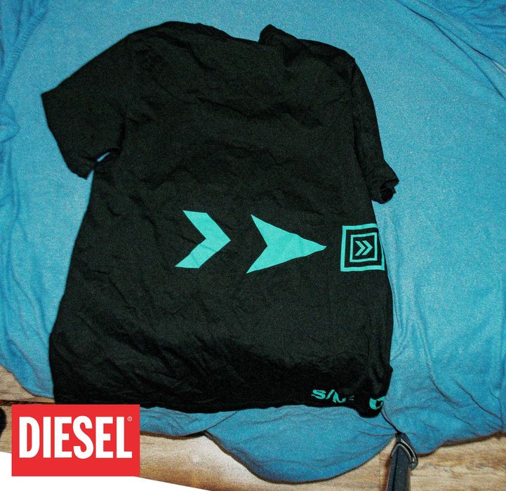 [original]Tricou Diesel Negru, Green Logos Mărime S (100 lei)
