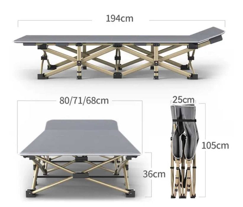Раскладушка 194х80 см. Складной. Чехол  Доставка бесплатно