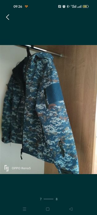 Камуфляж форма синего цвета, теплая, брали на осенний призыв