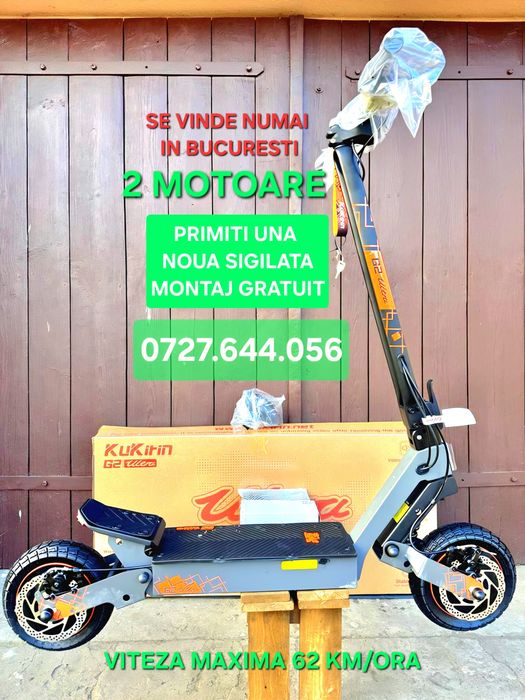 Kukirin G2 ULTRA Trotineta electrica 2 motoare 1600 w noua sigilata