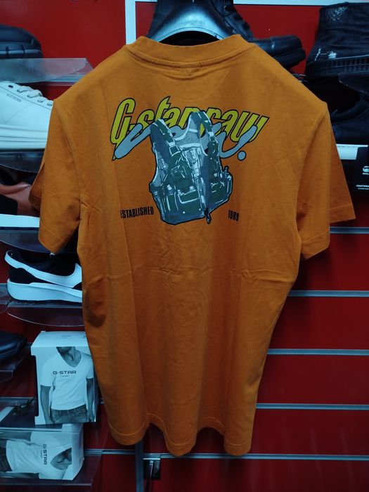 Оригинална тениска G-Star Raw Vest L нова мъжка оранжева