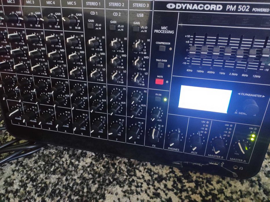Dynacord mixer activ 2x450w model pm 502 Made in Germany powermate