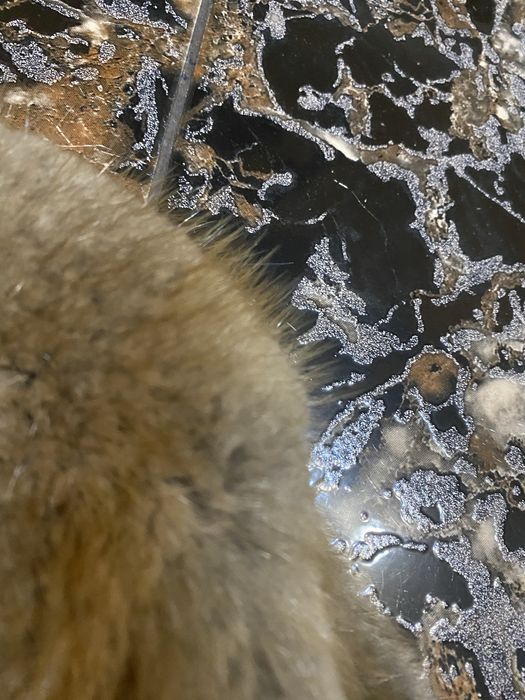 Haina foarte fina blana naturala M/L nurca/vizon