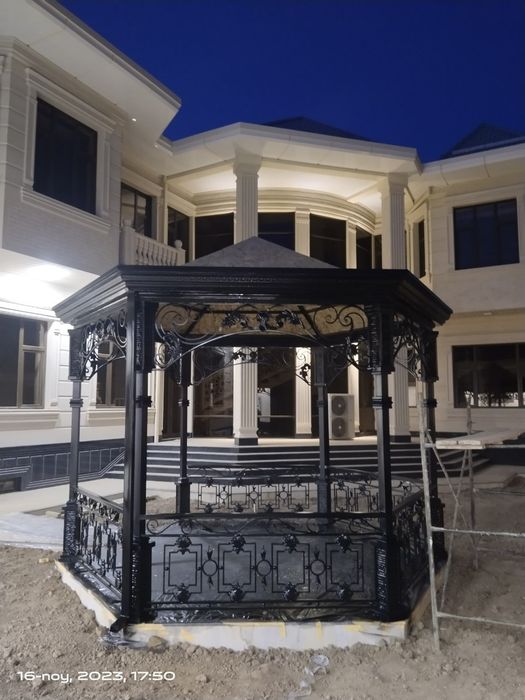 Дарвоза. Перила. Беседка. Навес. Ограждение. Качели. Лофт мебели.