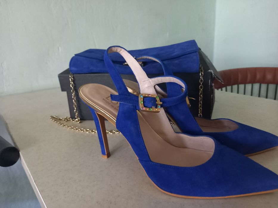 Туфли и клатч натуральная  замша