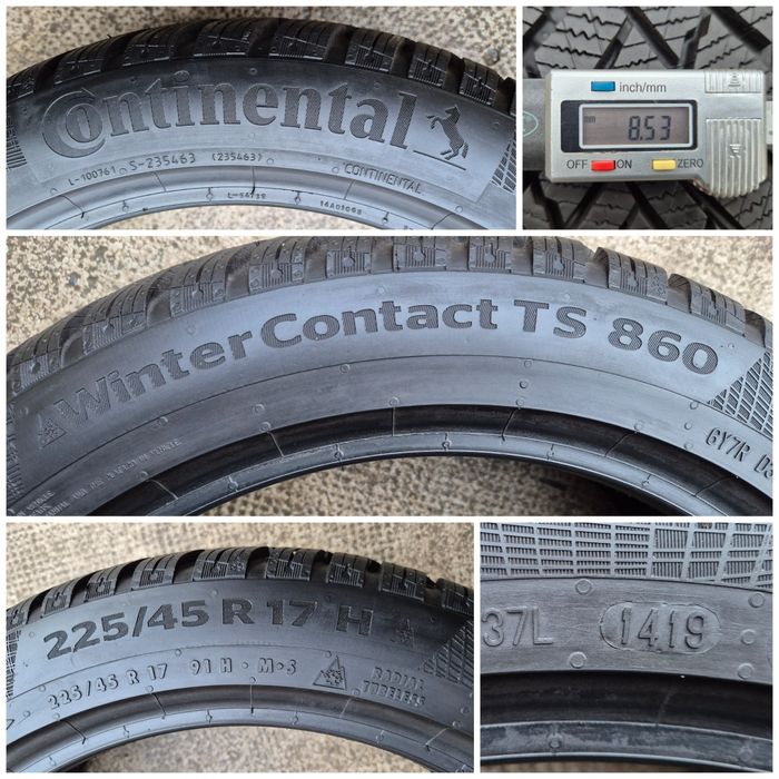 O bucată 225/45 R17 M+S iarnă - una Continental Falken