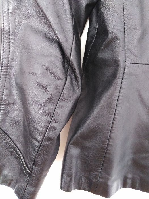 haina dama din piele naturala, scurta, vintage '70