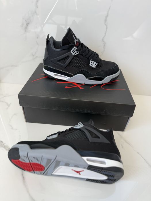 Air Jordan 4 Retro Black Canvas Full Box SE