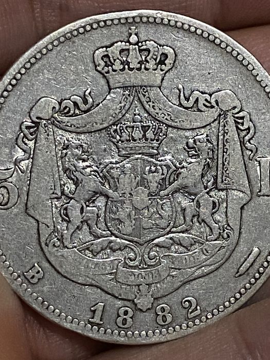 5 lei 1882 Carol I