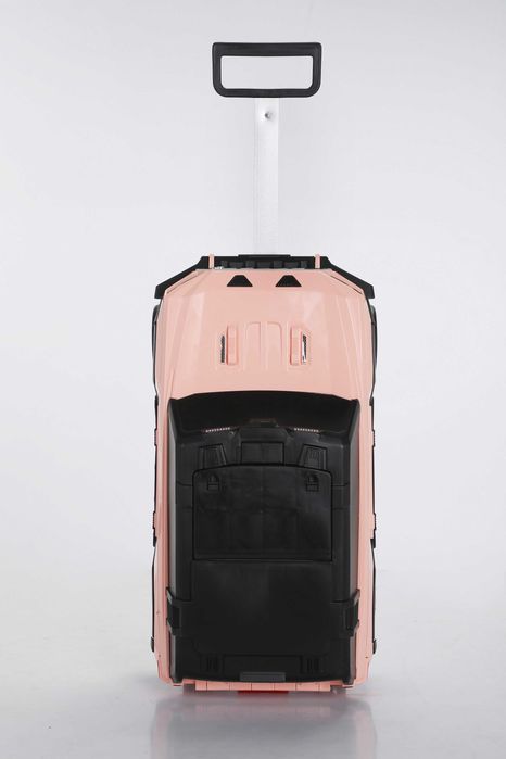 Valiza tip masinuta, Kinderauto SPEED, multifunctionala 2 in 1 #pink