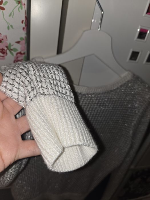 Pulover subțire H&M, ca nou, metalic, M