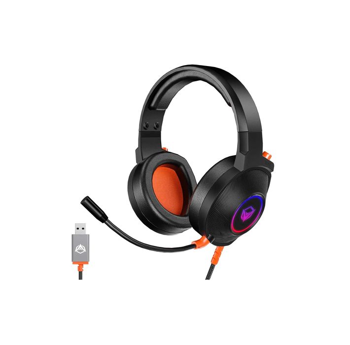 ! Гарнитура Meetion HP012 Black проводная игровая RGB