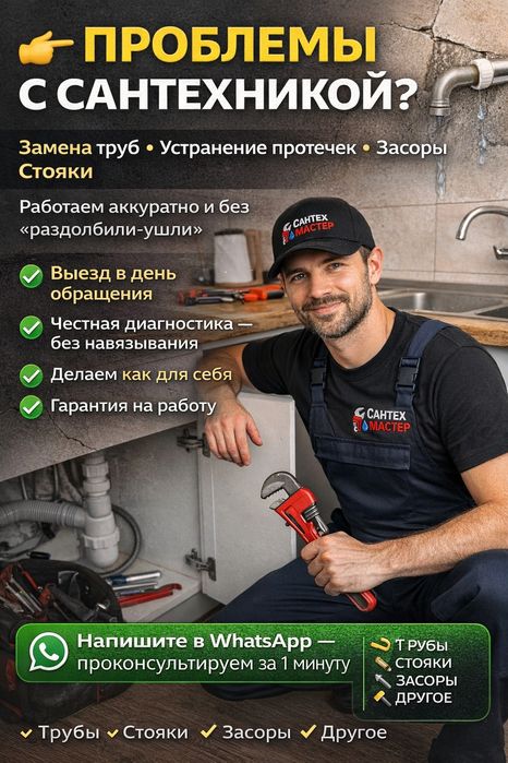 Сантехник круглосуточно
