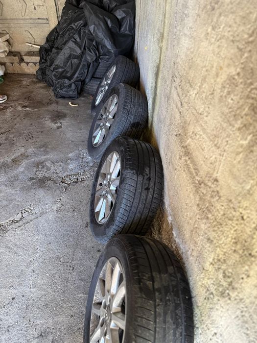 4 Jante originale Audi R16 + Anvelope vară Bridgestone 225/55 R16