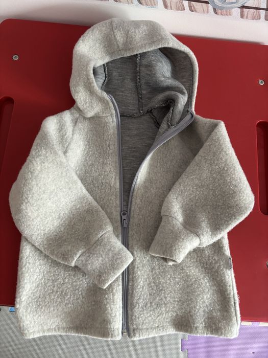 Jacheta 100% lana fleece nedublat, marime 92
