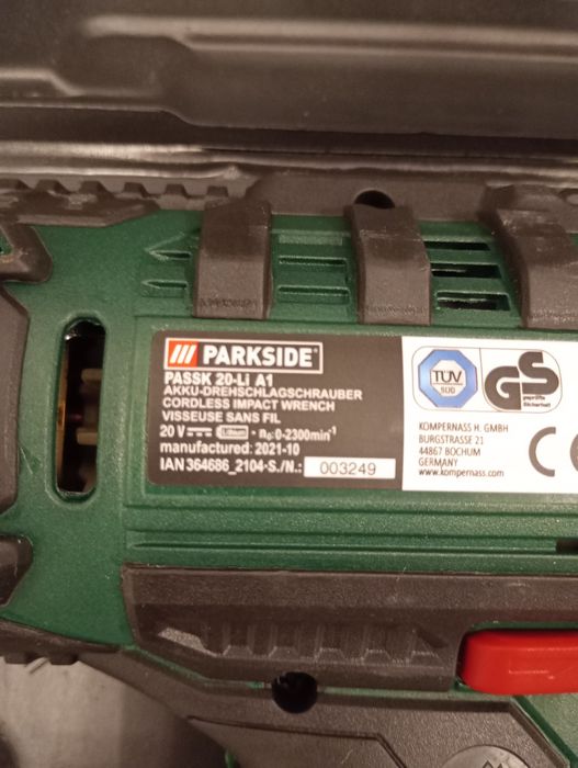 Pistol Roti Impact 20v PASSK A1 Parkside 200 lei