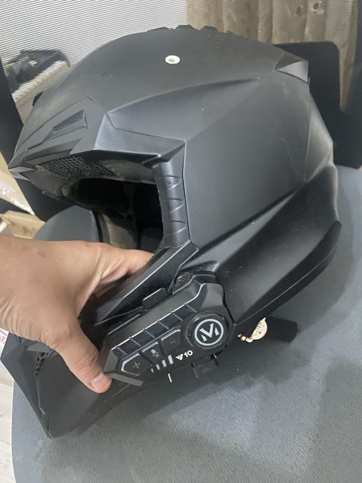 Casca motor cu intercom