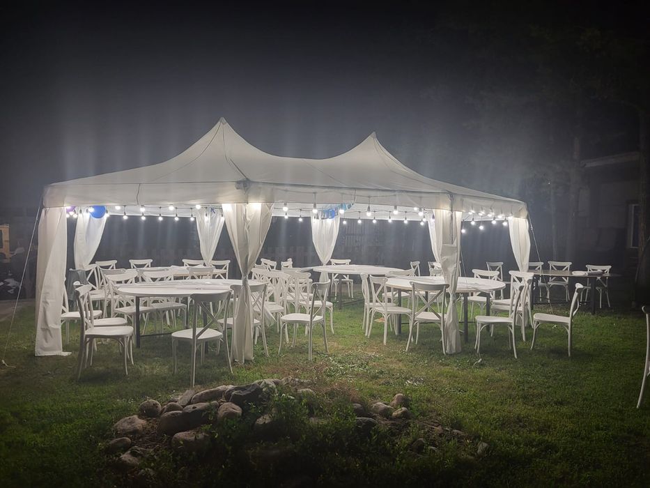 Прокат шатров, посуды, столов,стульев