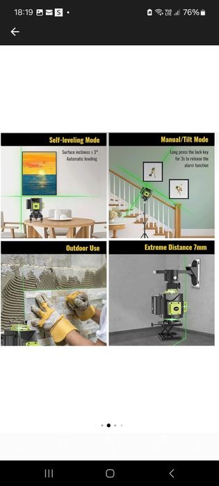 Vând Nivela Laser 16 Linii, 360°  Nouă