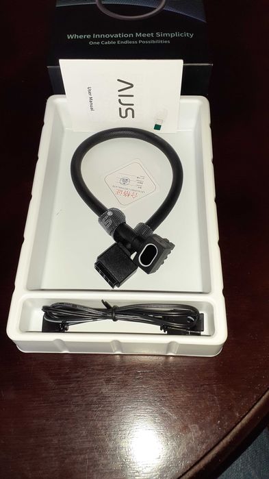 Захранващ 8PIN GPU Extension ARGB 90 градуса за GIGABYTE Radeon RX 9070 XT GAMING - 3 броя